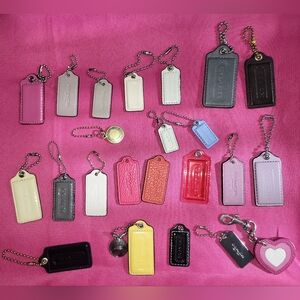 23 Coach Hangtags Leather Metal Heart